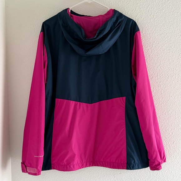 Columbia Omni-Shield Jacket Womens 2X Pink Blue Hooded *flaws - Picture 2 of 14